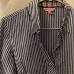 Lilly Pulitzer Ruffle Button Down